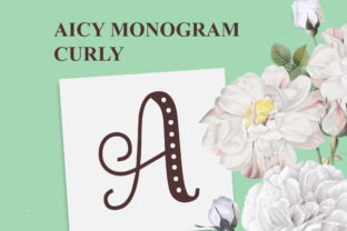 Aicy Monogram Curly: The Bold Display Font for Scroll-Stopping Brands