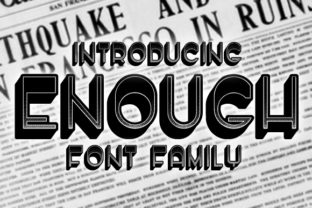 Enough: A Retro Display Font for Editorial Design
