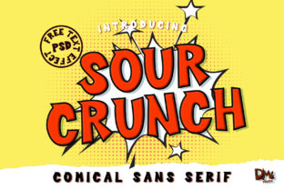 Sour Crunch: A Weird Comic Display Font for Makers
