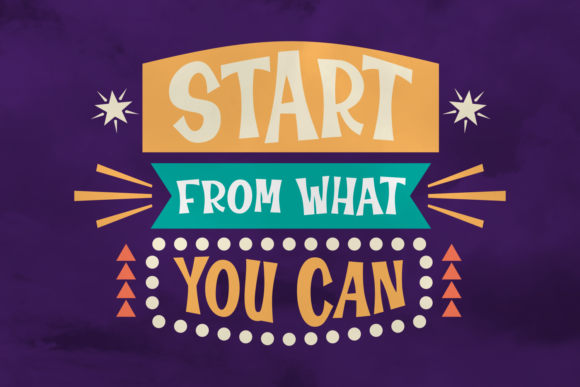 Start from What You Can: A Bold Display Font for Makers