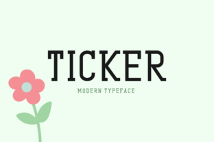 Ticker Display Font for Modern Web Headers